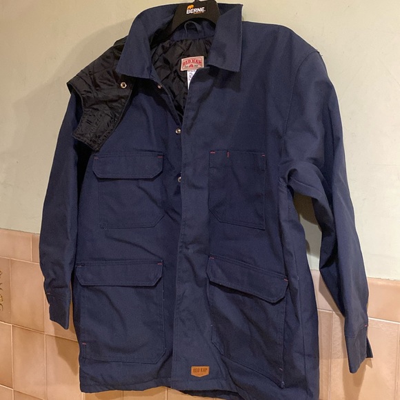 RED KAP Jacket with snap on Hood. New. XL - Picture 1 of 7